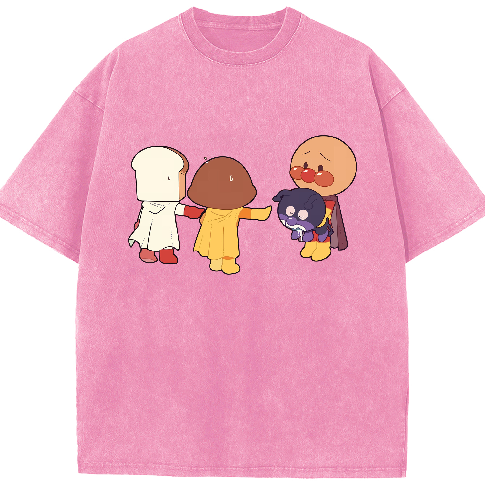 （画像用） アンパンマン Anpanman 綿100% ヴィンテージ風 半袖Tシャツ（フロントプリント）